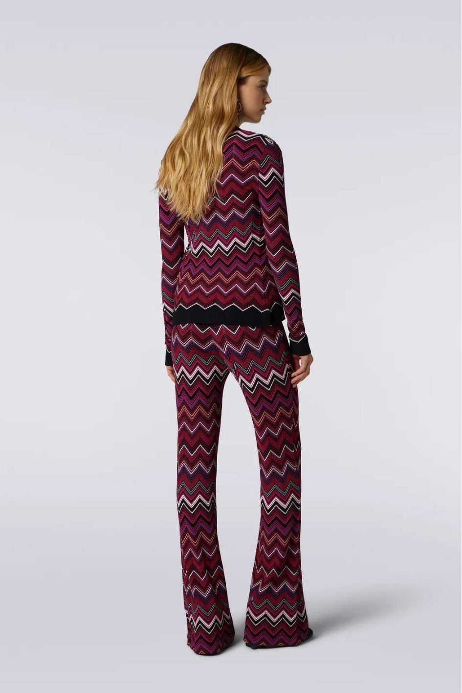 Knitted Pants with Designer Motif