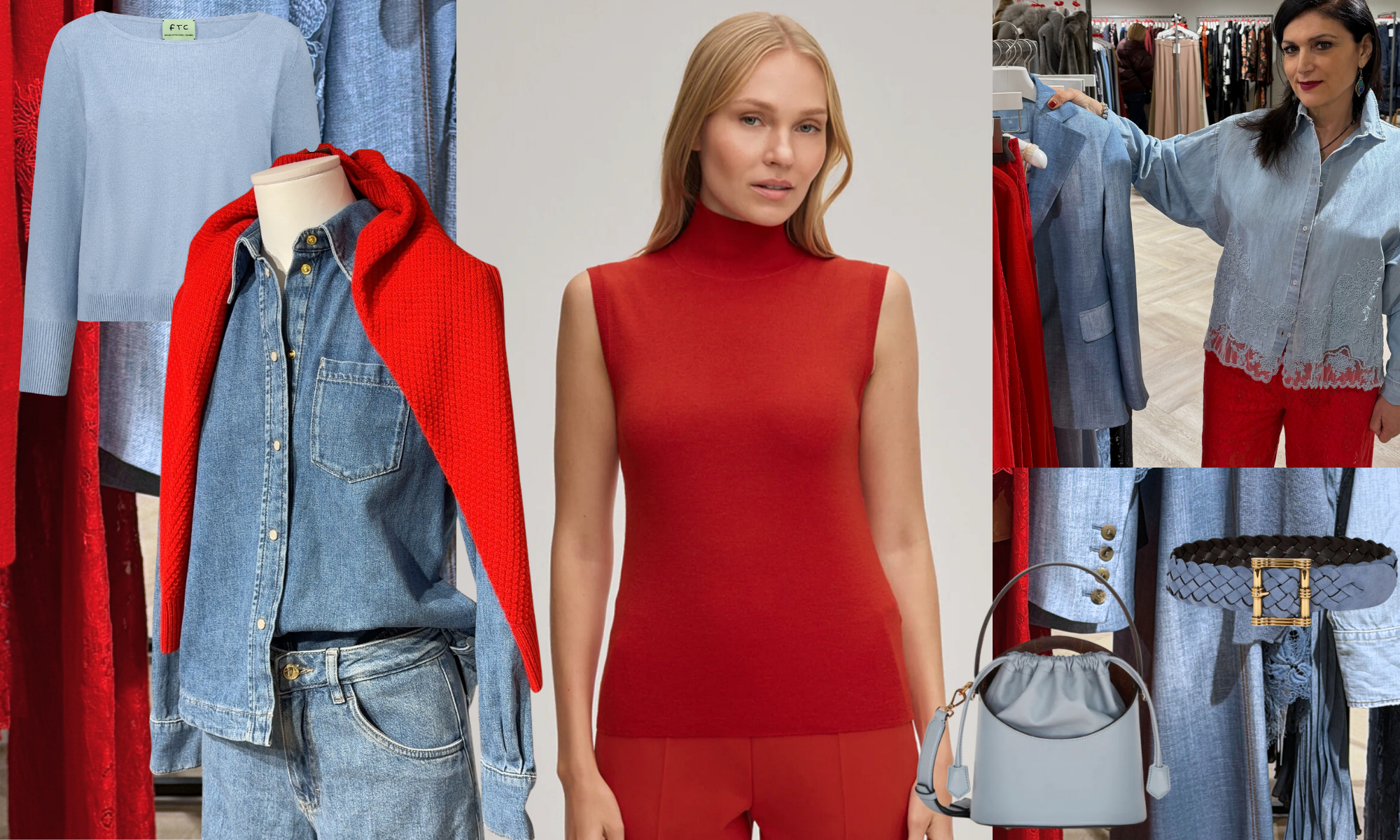 Bold Red and Soft Blue