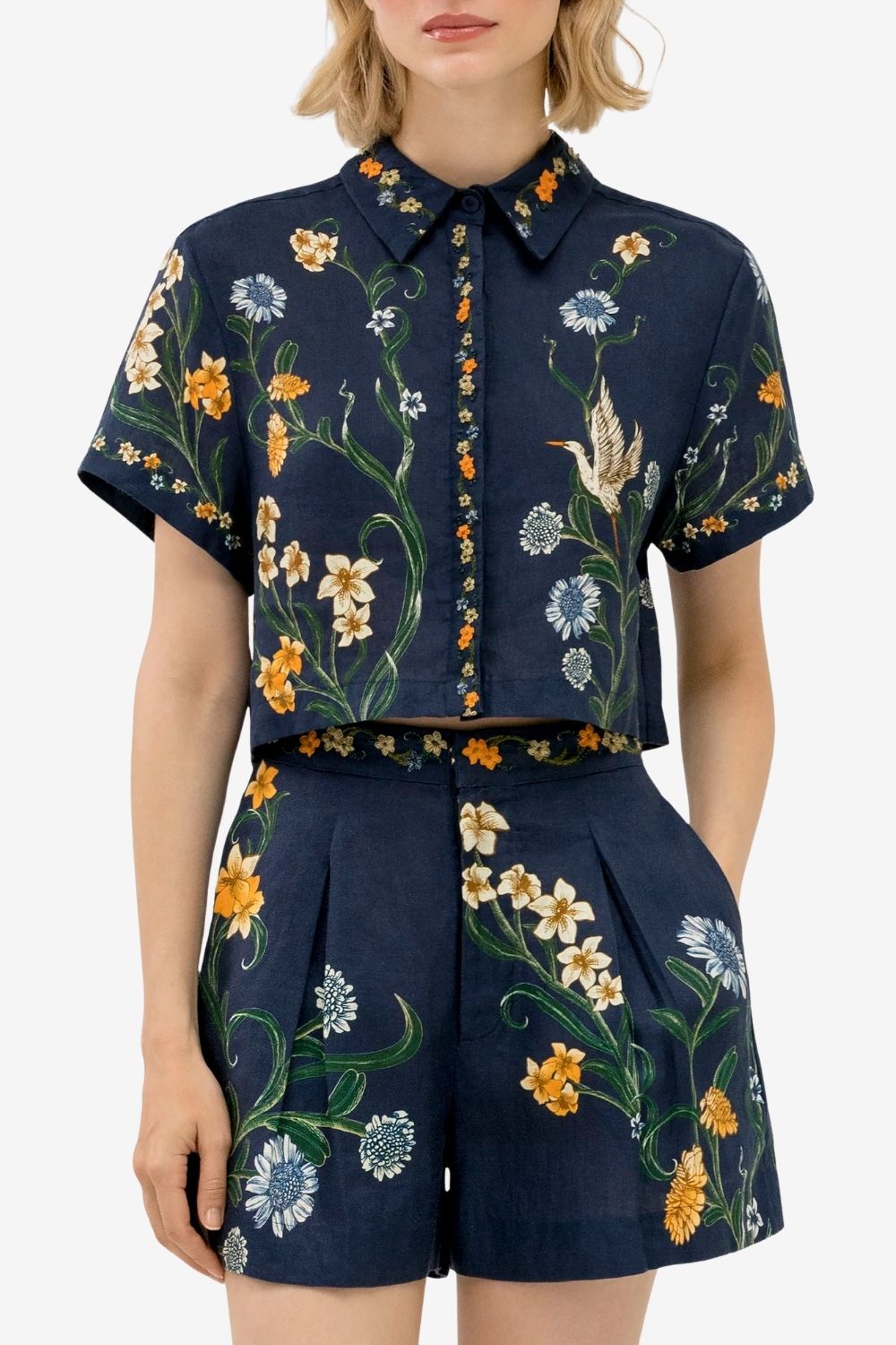Linen Floral Shirt