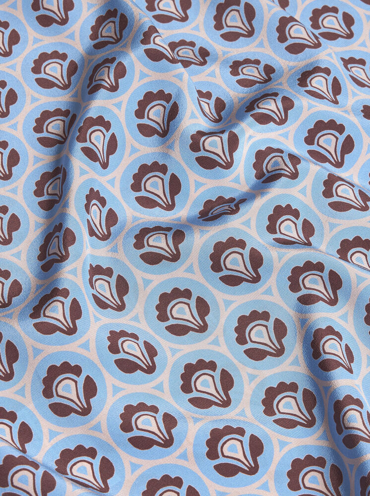 Blouse in printed Silk