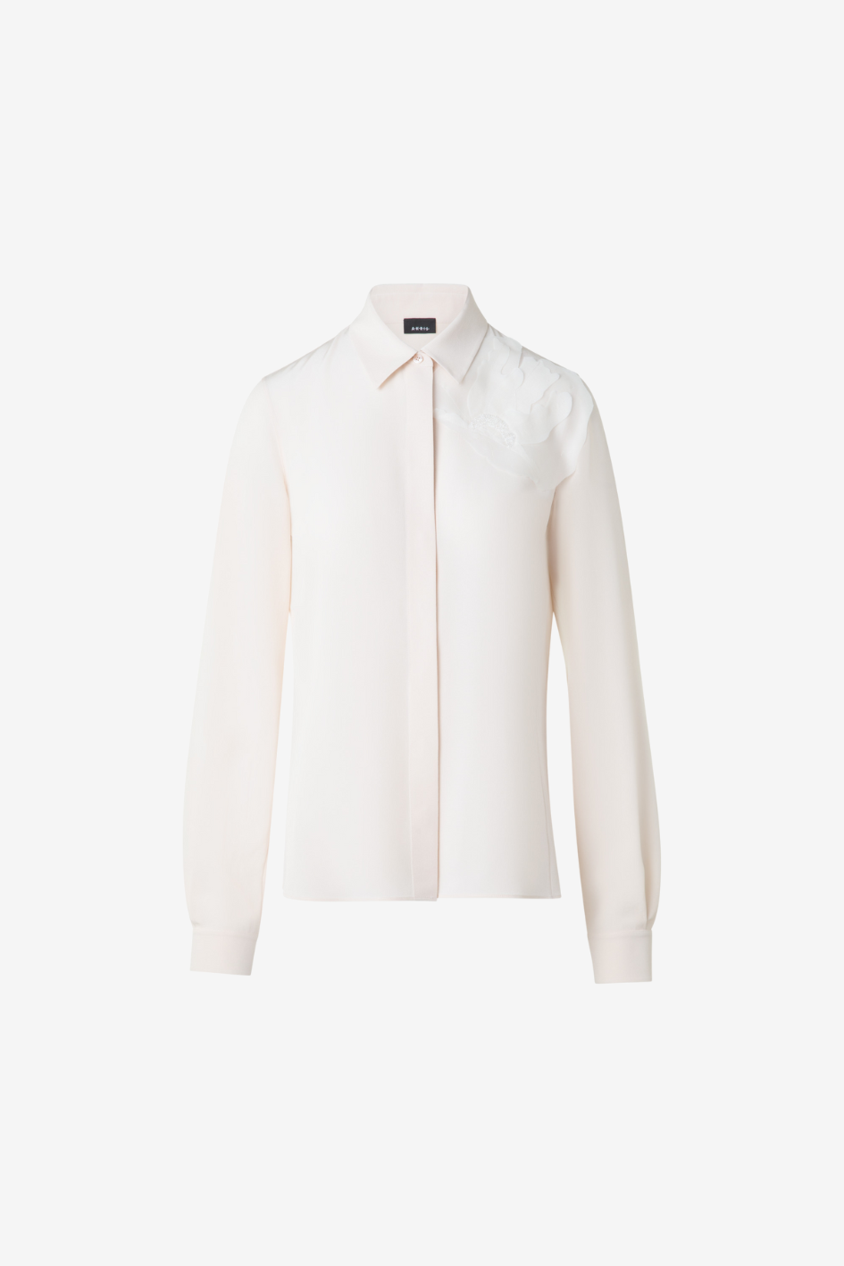 Silk Blouse with 3D Organza Detail