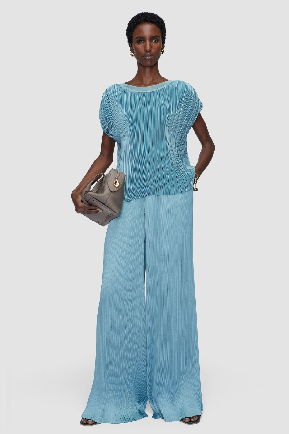 Amber Pleated Satin Trousers