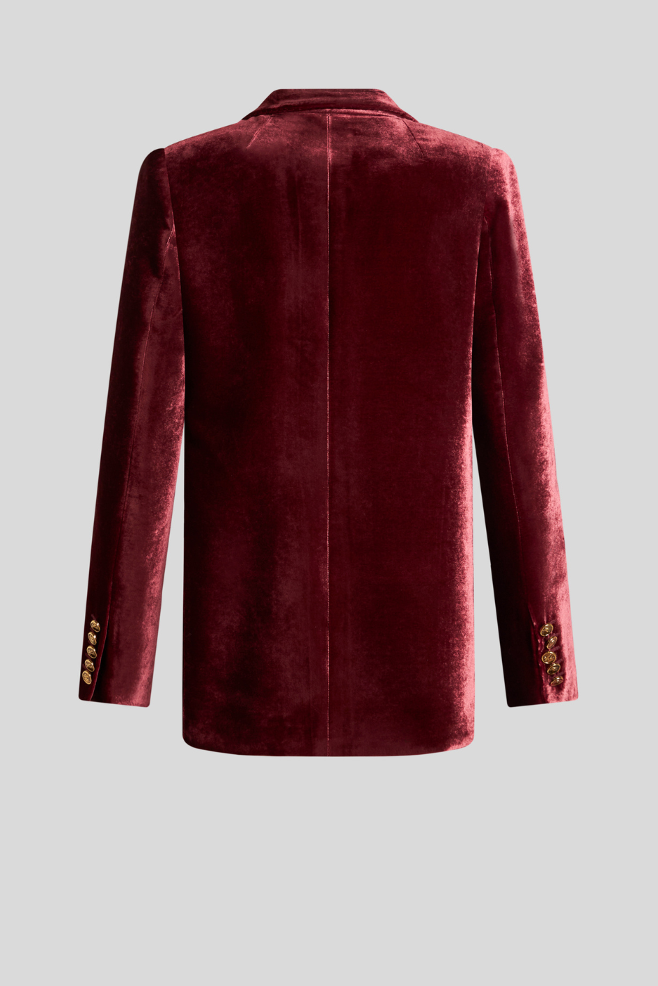 Burgundy Velvet Tailored Blazer