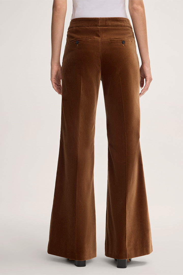 Samt-Marlene-Hose in Braun