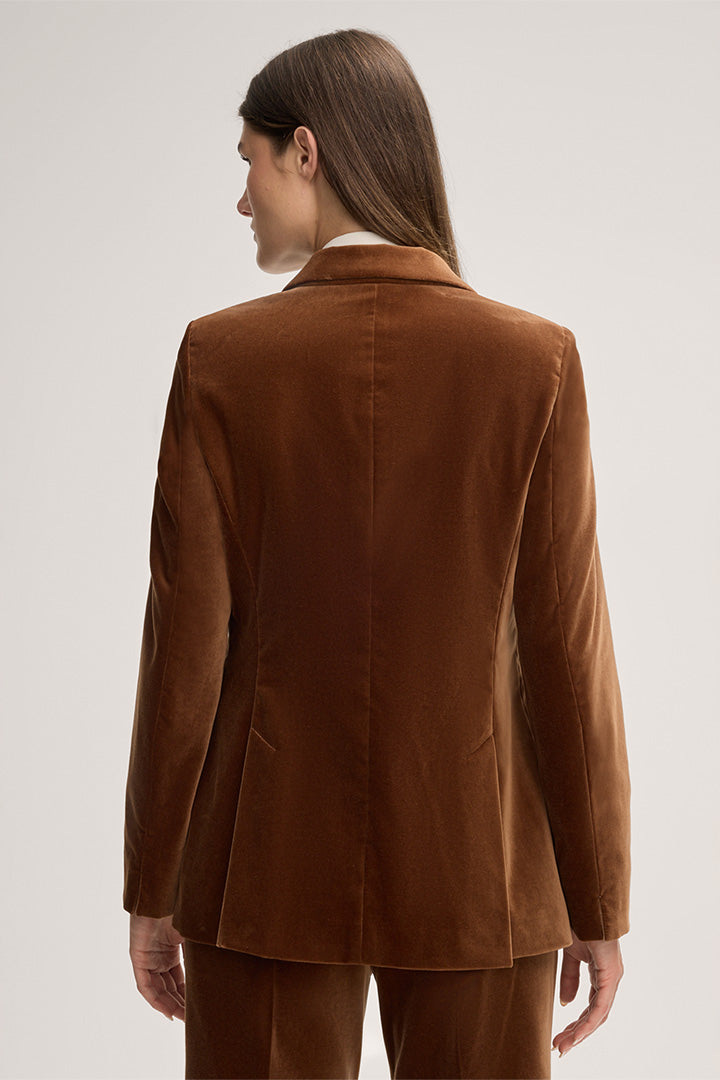 Samt-Blazer in Braun