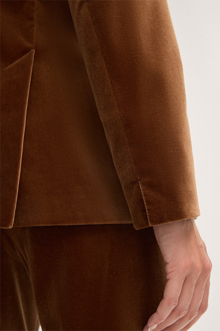 Samt-Blazer in Braun