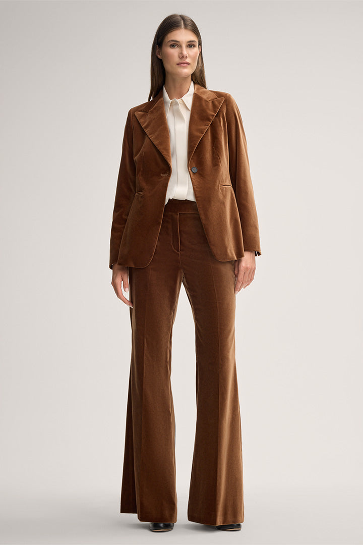 Samt-Blazer in Braun