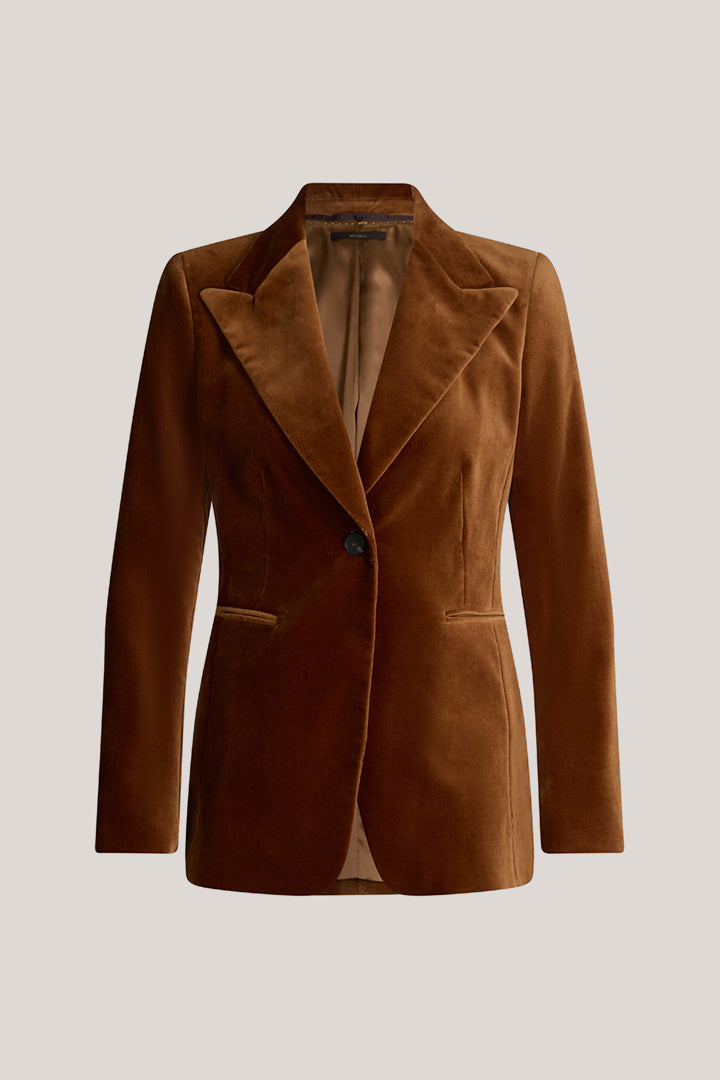 Samt-Blazer in Braun