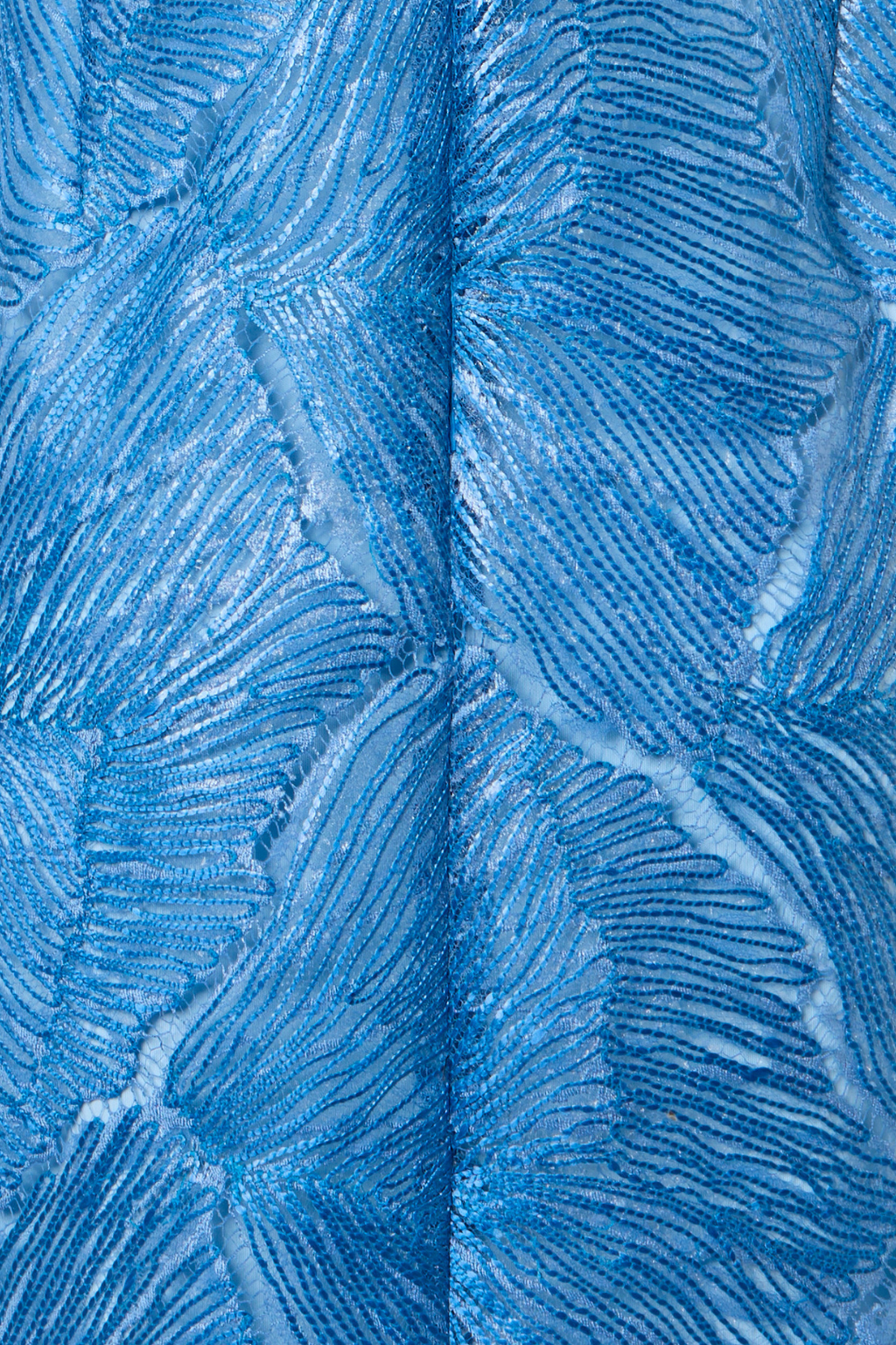 Techno Lacquered Sea Fan Lace Sheath Dress