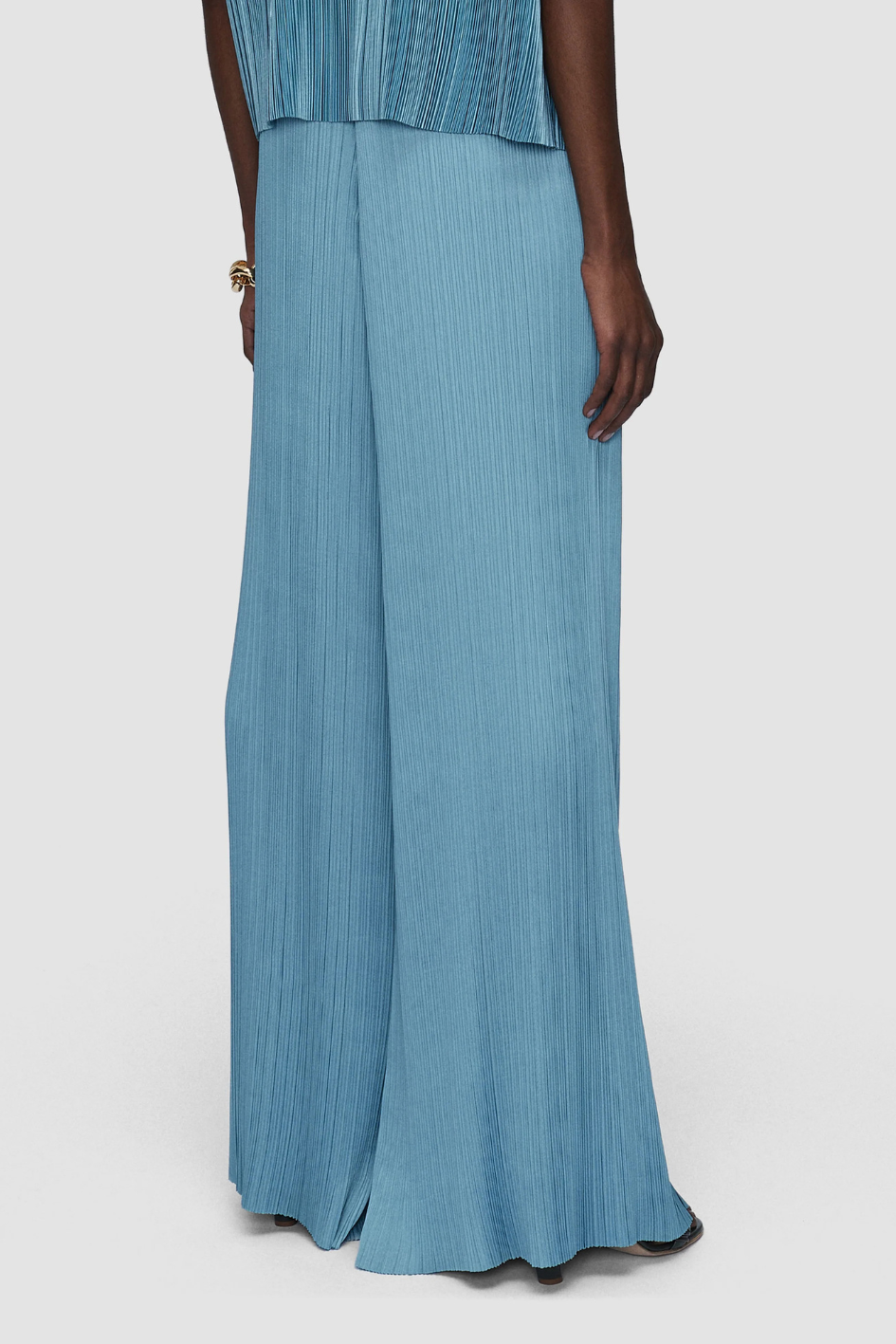 Amber Pleated Satin Trousers