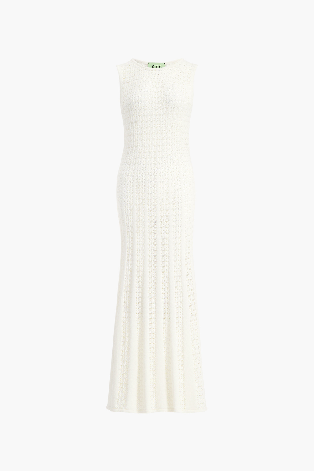 Sleeveless Open-Knit Maxi Dress