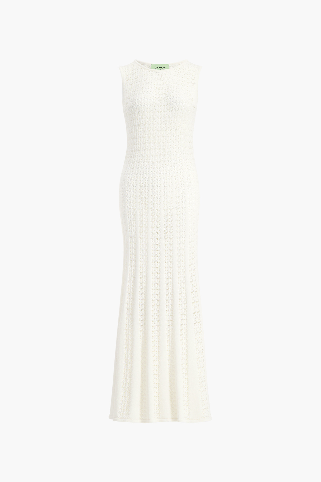 Sleeveless Open-Knit Maxi Dress
