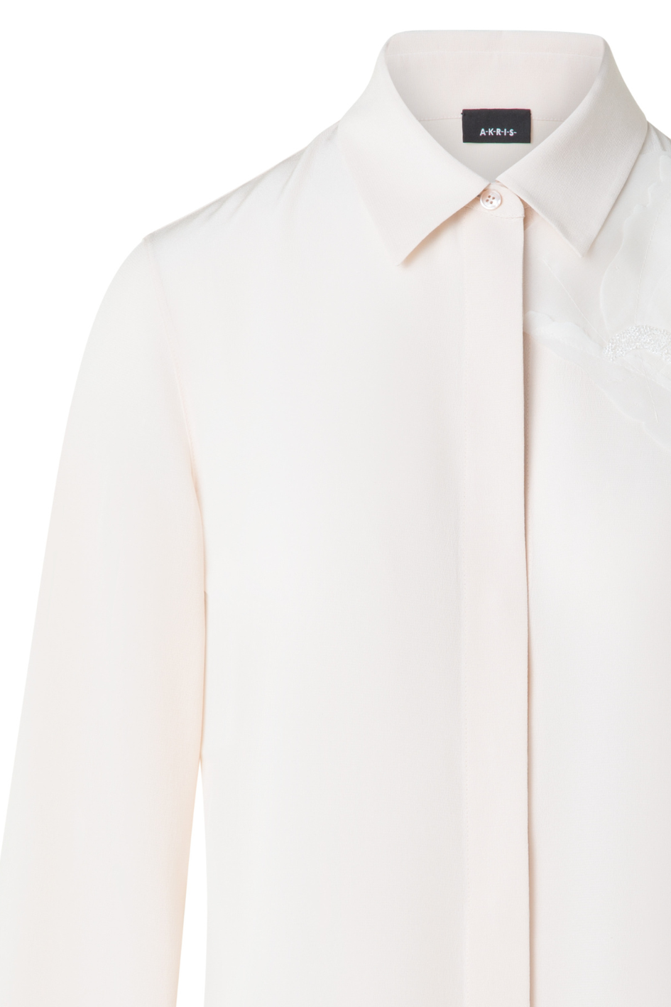 Silk Blouse with 3D Organza Detail