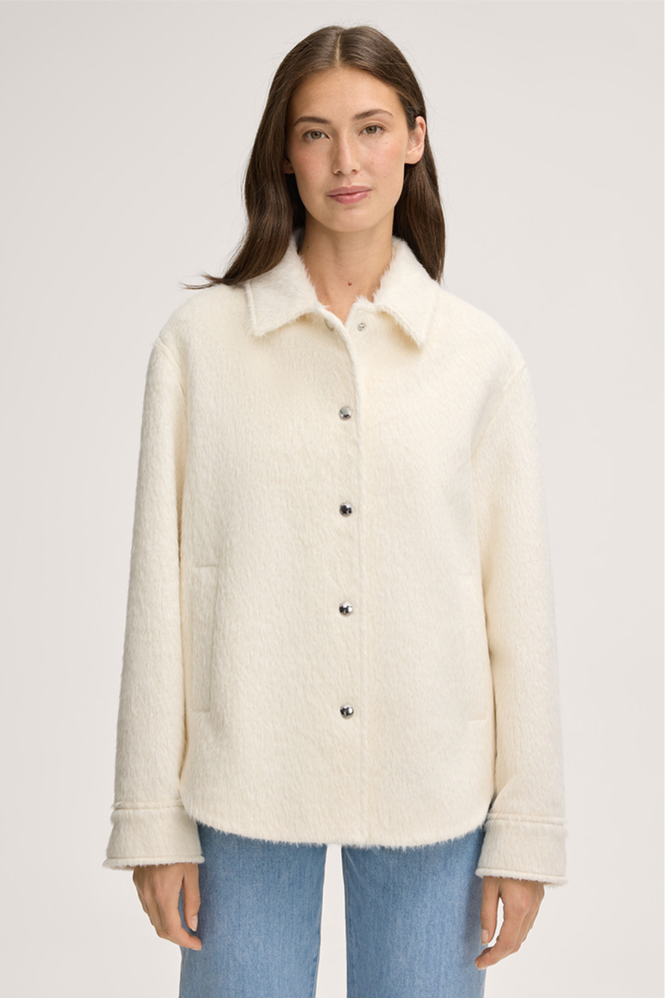 Brushed Alpaka Mix Shirt Jacket