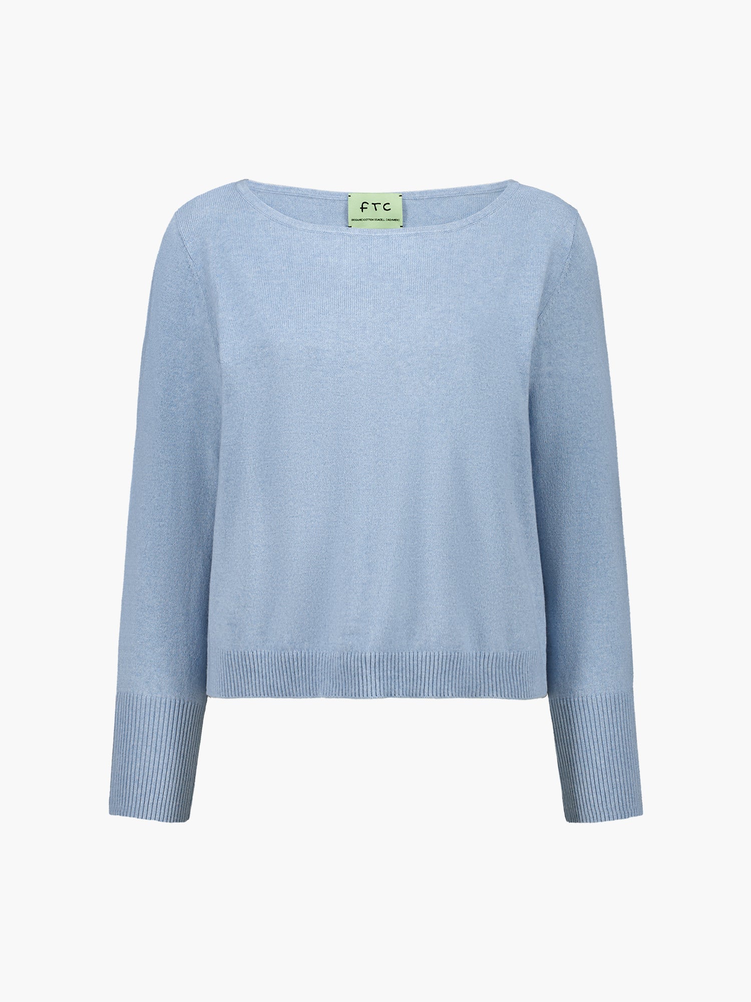 Soft Crew Neck Knit with Ribbed Cuffs
