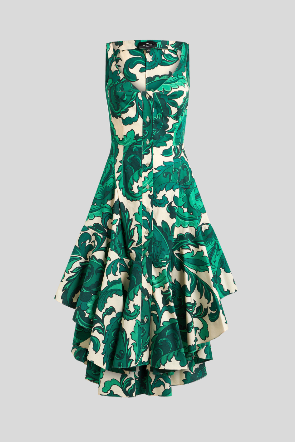 Printed Flounce Dress