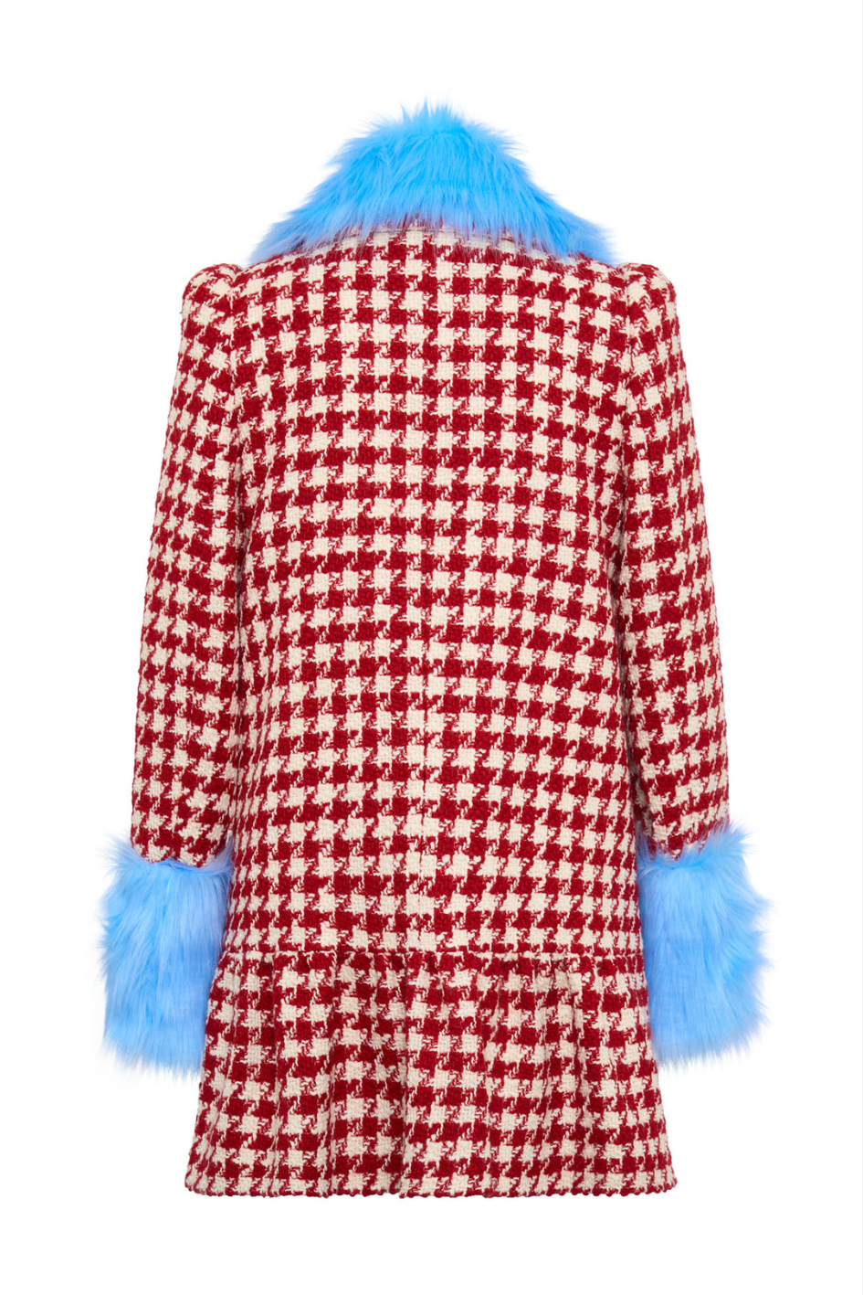Mid-Length Coat with Fur Details