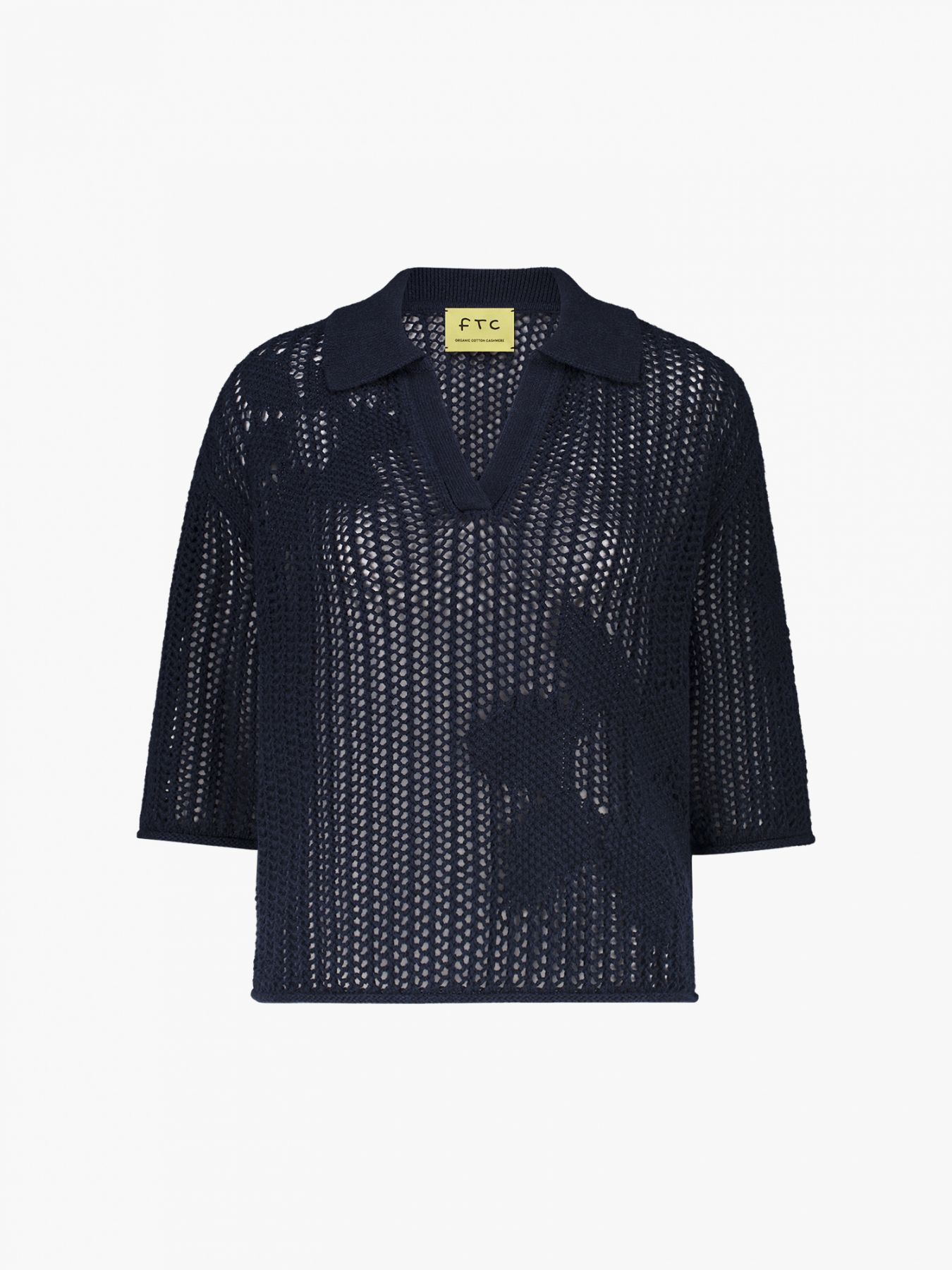 Ajour-Poncho mit Blumen
