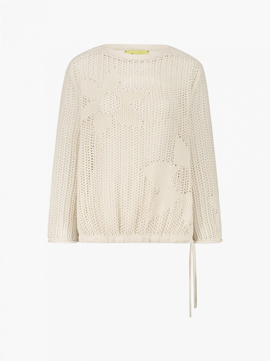 Ajour-Pullover mit Blumen
