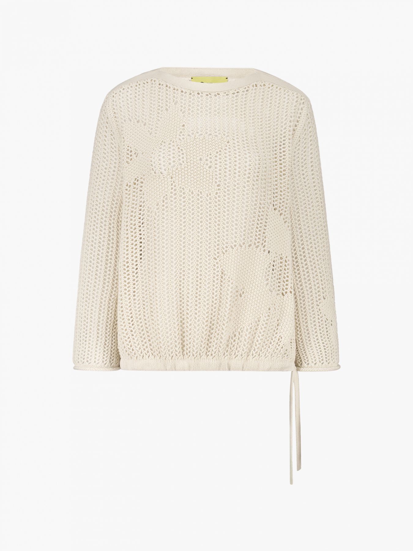 Ajour-Pullover mit Blumen