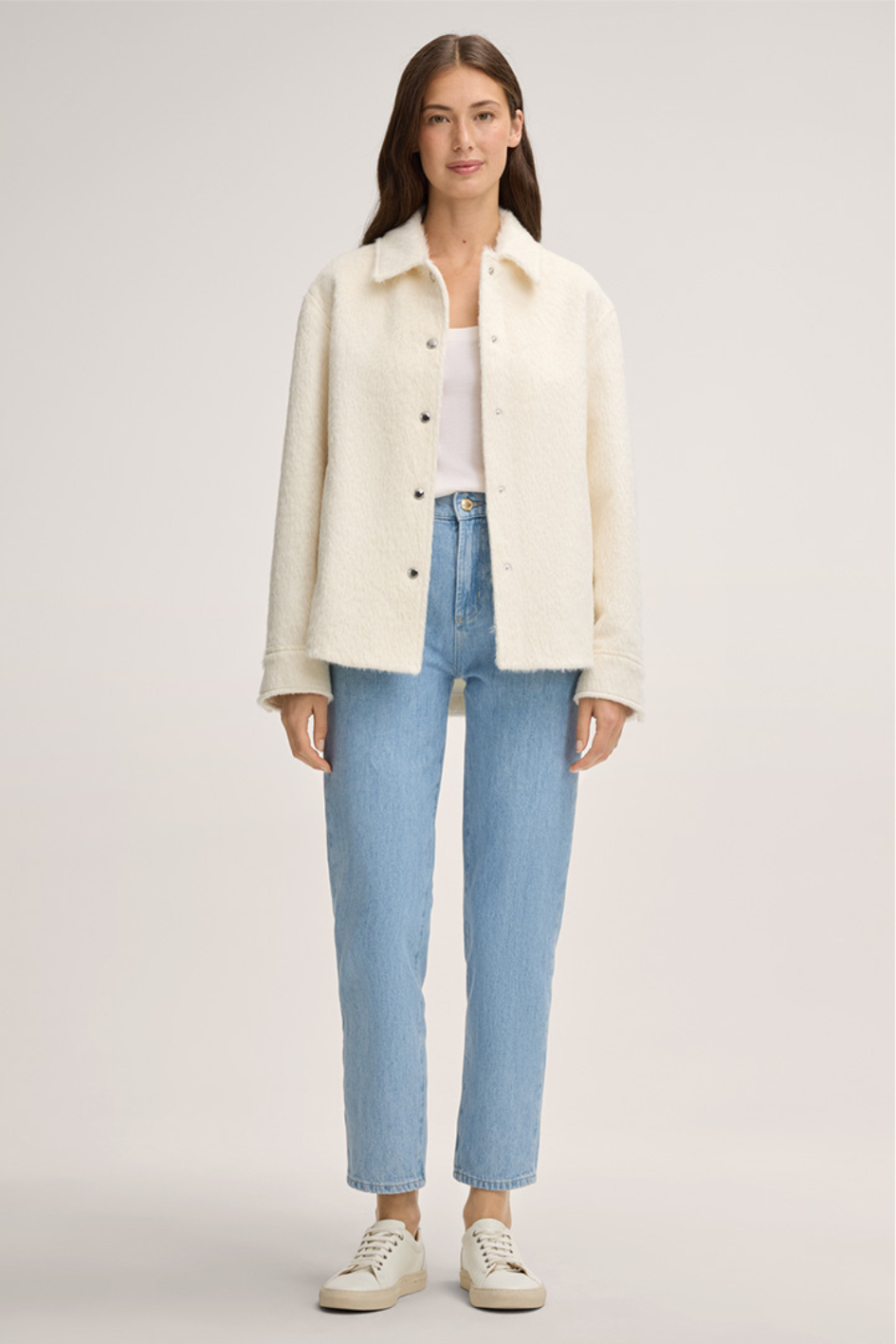 Brushed Alpaka Mix Shirt Jacket