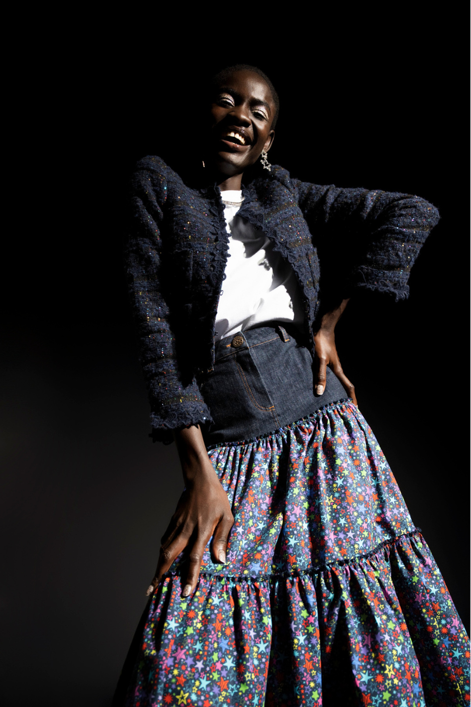 Short Jacket with Decorative Button Placket