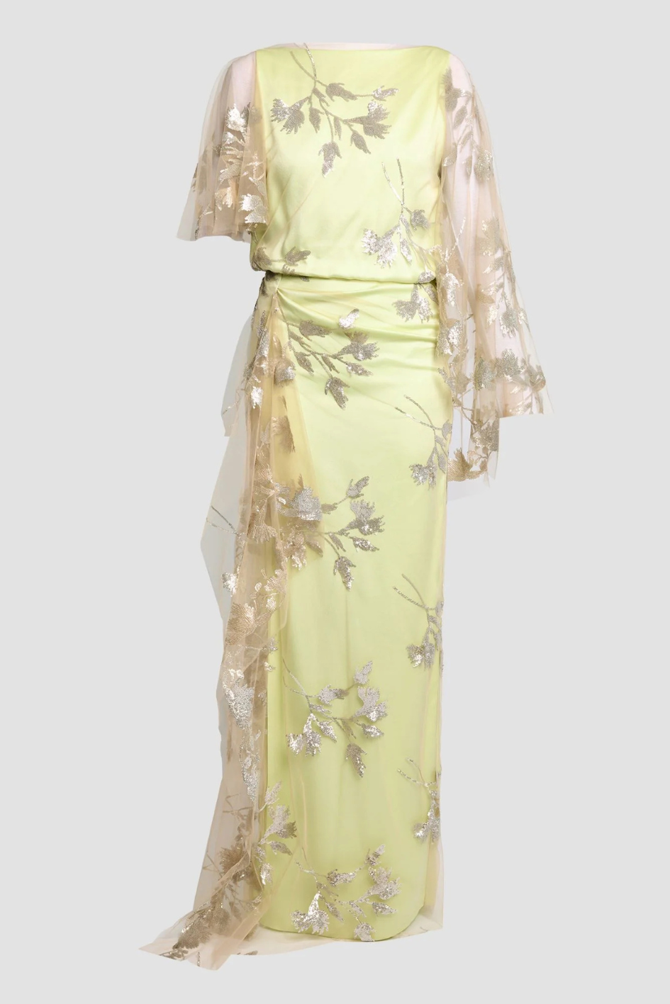 Short Sleeve Drape Gown