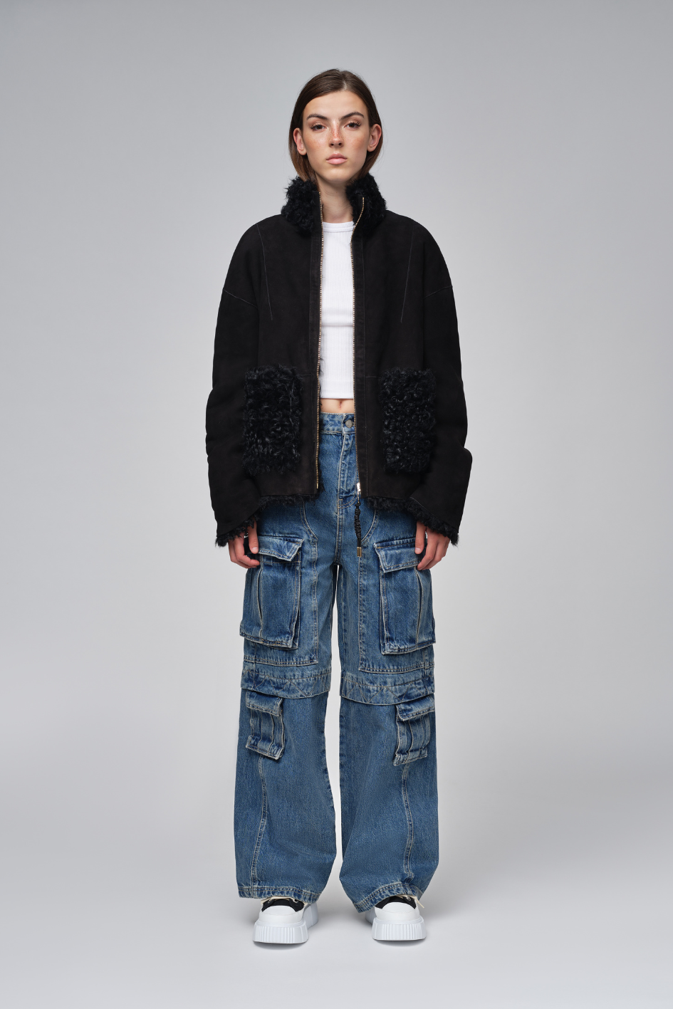 Black reversible Shearling Jacket