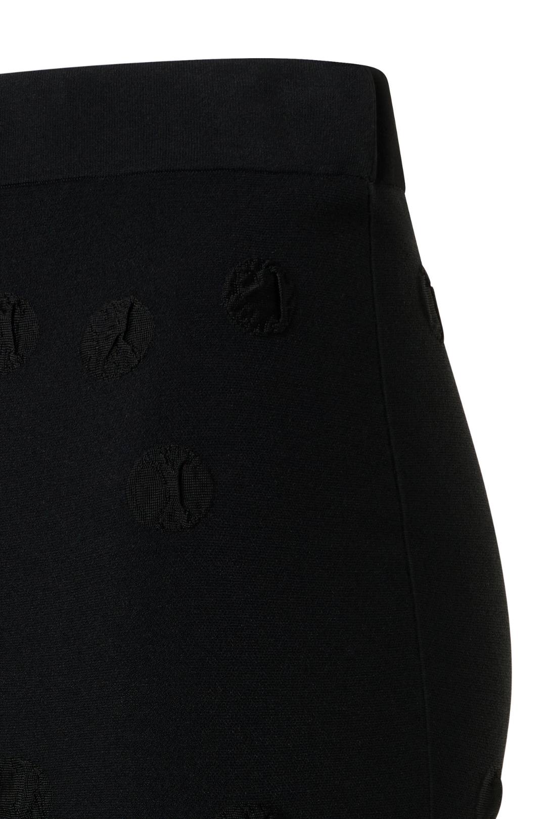 Knit Skirt in 3D Dot Viscose Blend