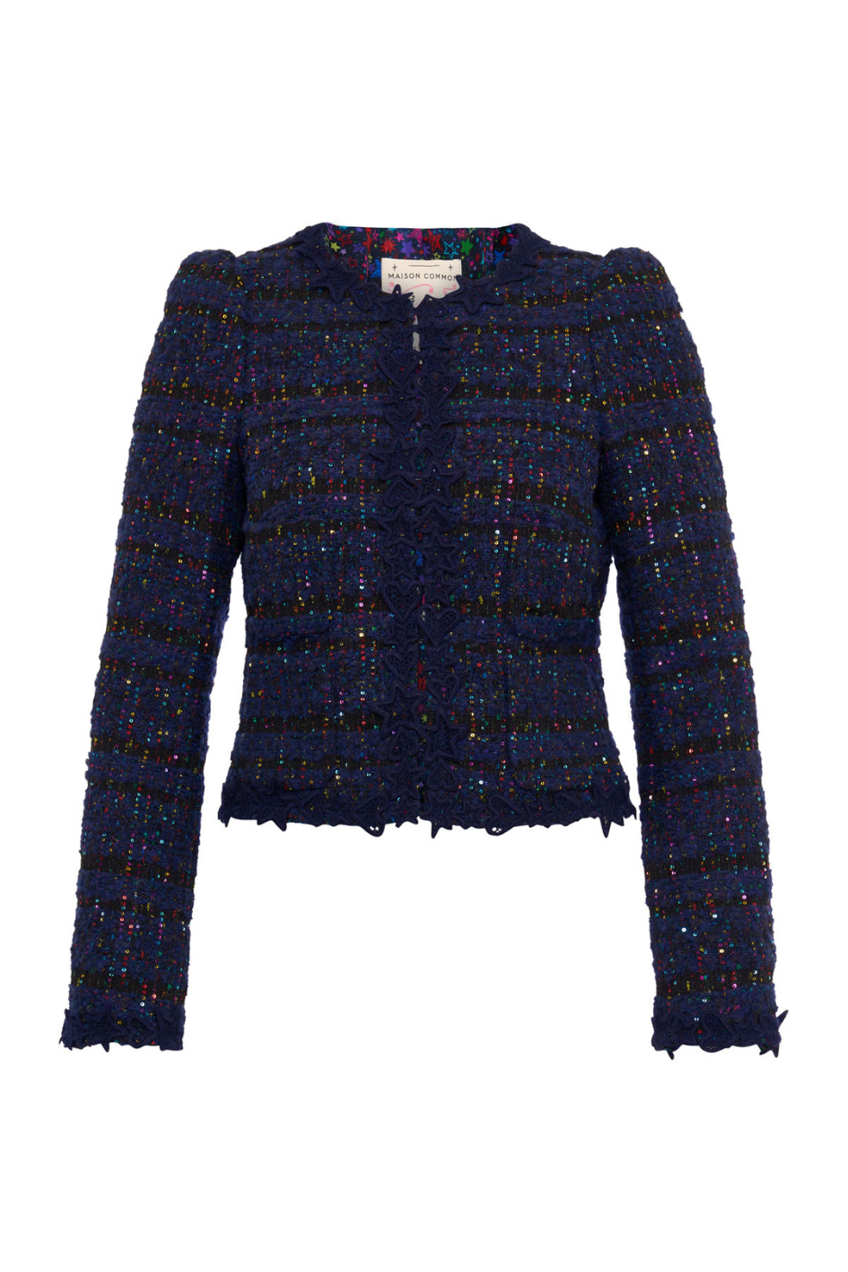 Short Jacket with Decorative Button Placket