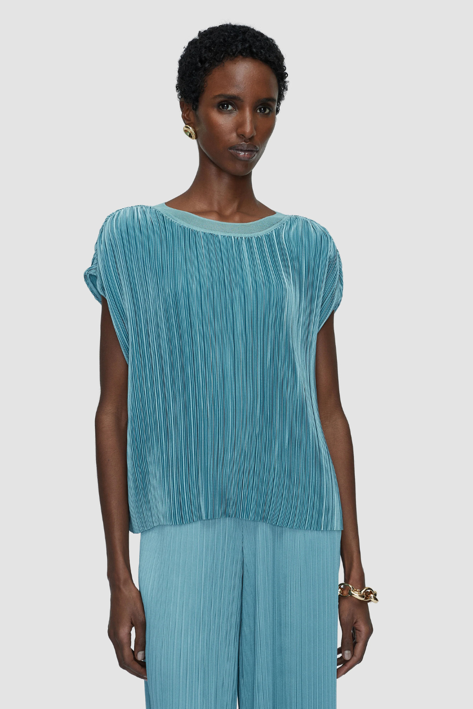 Cedre Pleated Satin Top