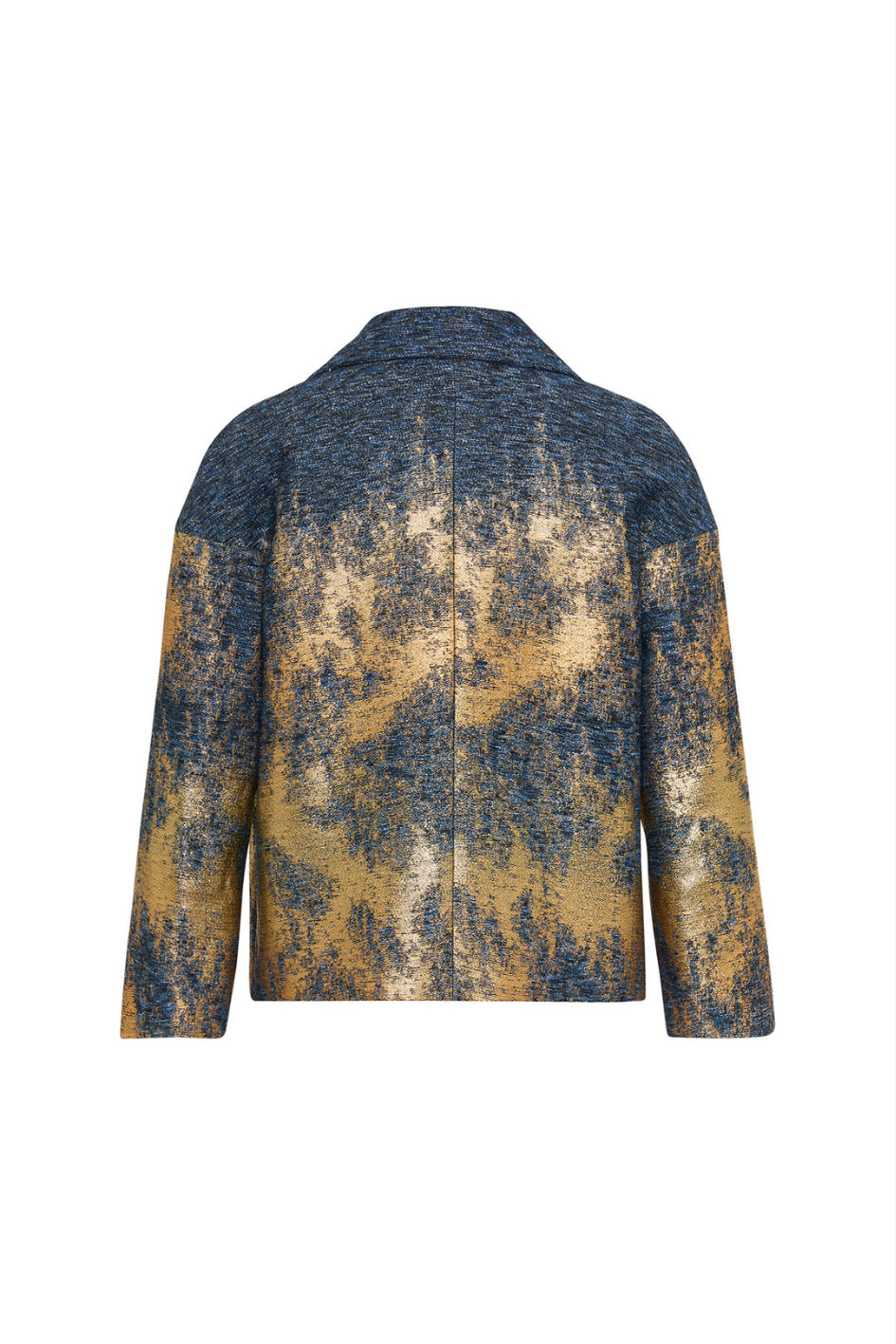 Jeans Jacket with gold Jacquard Pattern