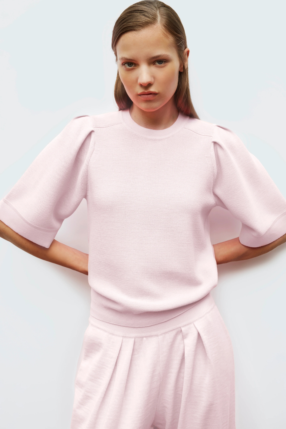 Tournesol pleated knit Top