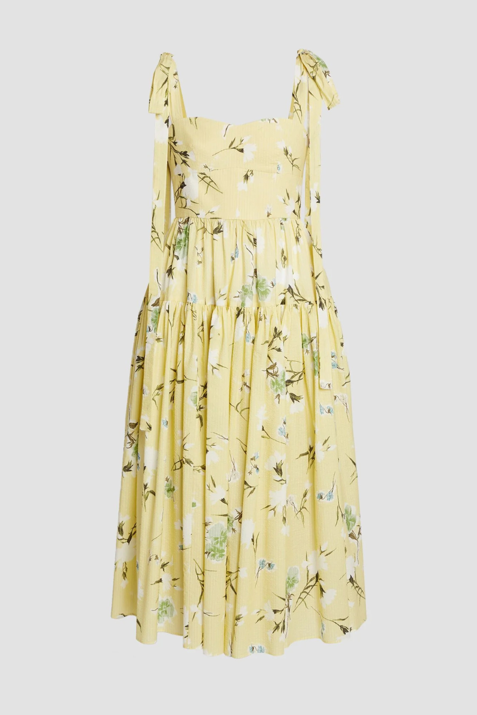 Straps Fit and Flare Midi Dress