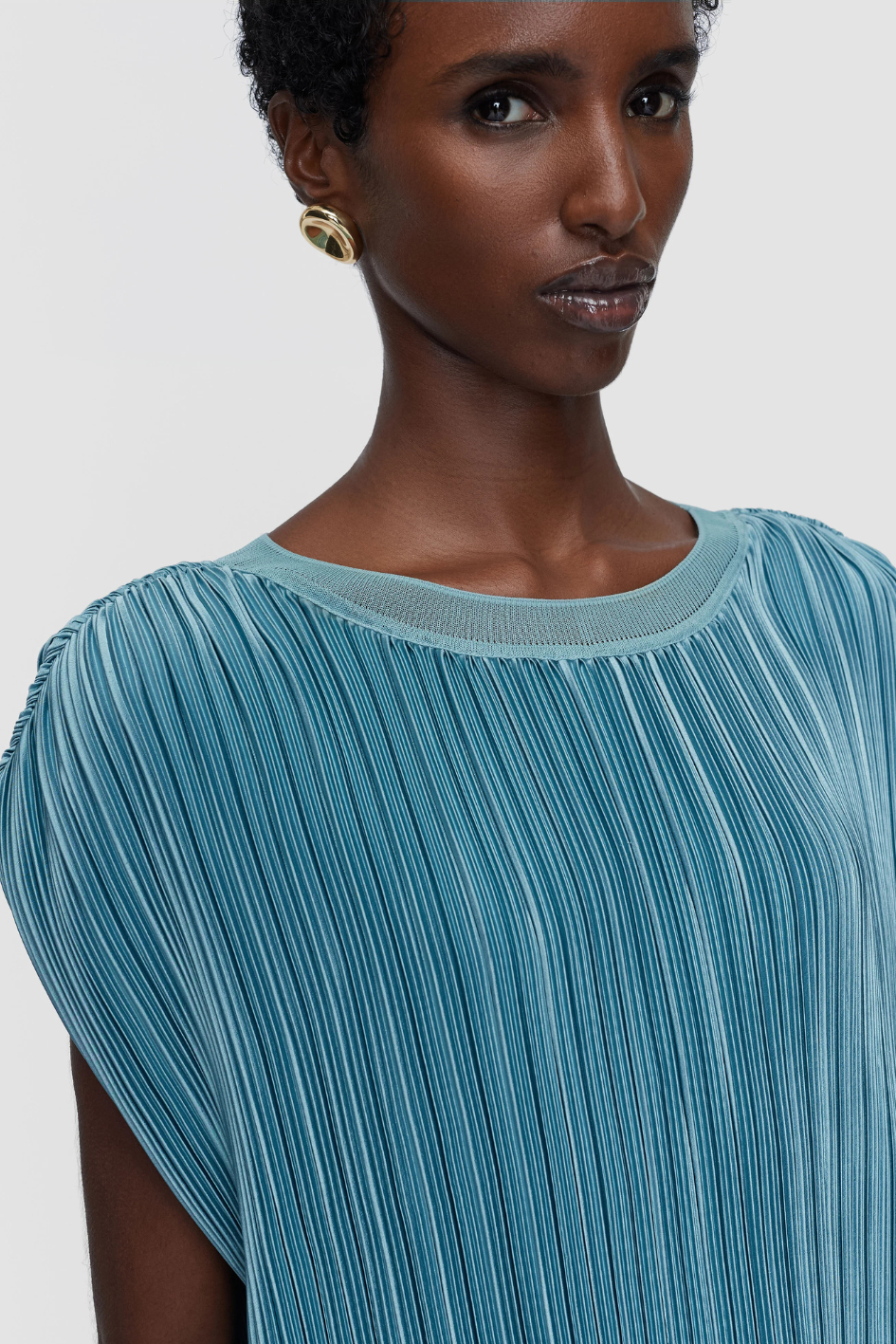 Cedre Pleated Satin Top