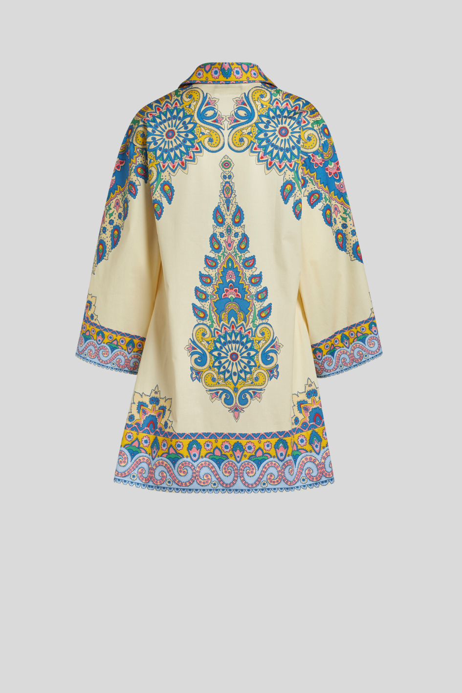 Vibrant Printed Tunic with Paisley and Floral Patterns