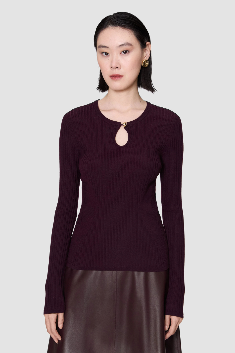 Luz Merino Wool Rib Top