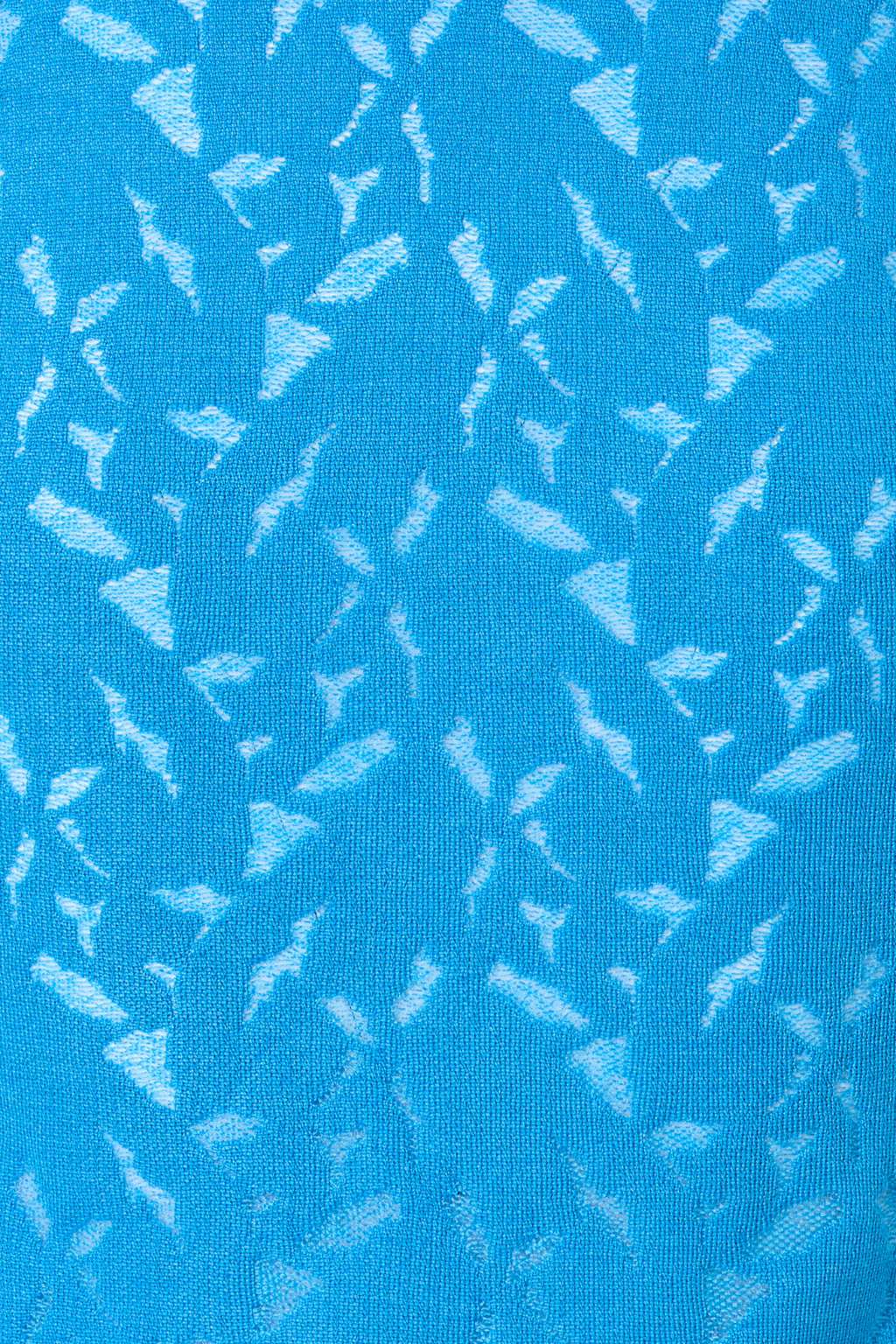 Wool Silk Intarsia Sleeveless Knit Top with V-Neck