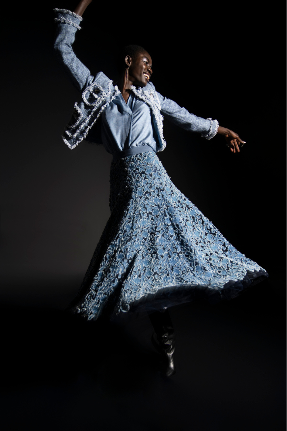 Sleeveless Blouse with V-Neckline