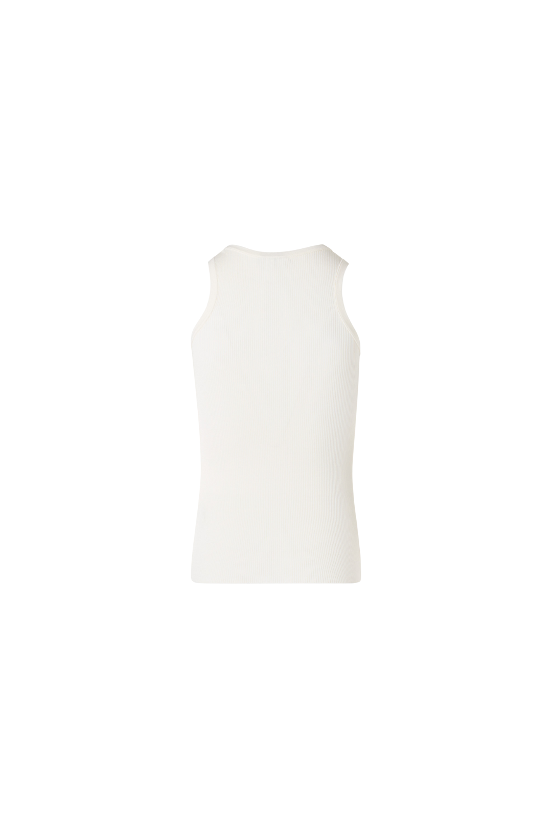Silk Cotton Ribbed Sleeveless Knit Top