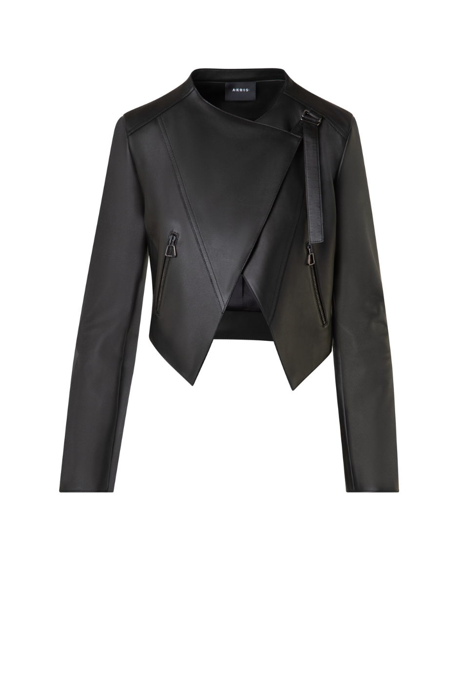 Asymmetric Leather Biker Jacket