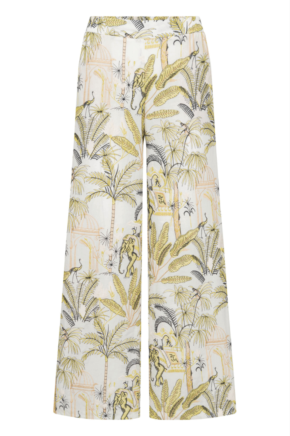 Rosanne Pants with Palm Print
