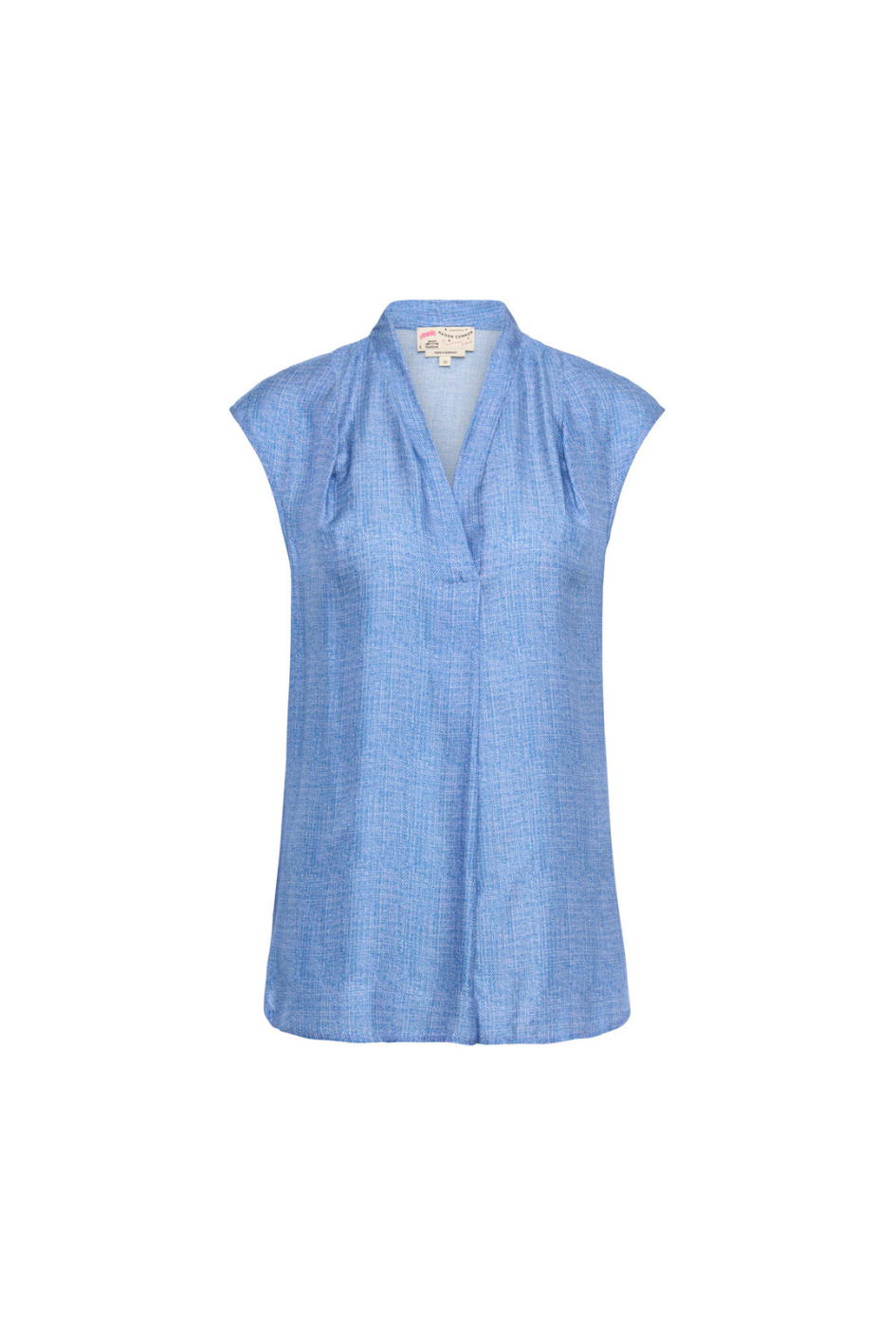 Sleeveless Blouse with V-Neckline