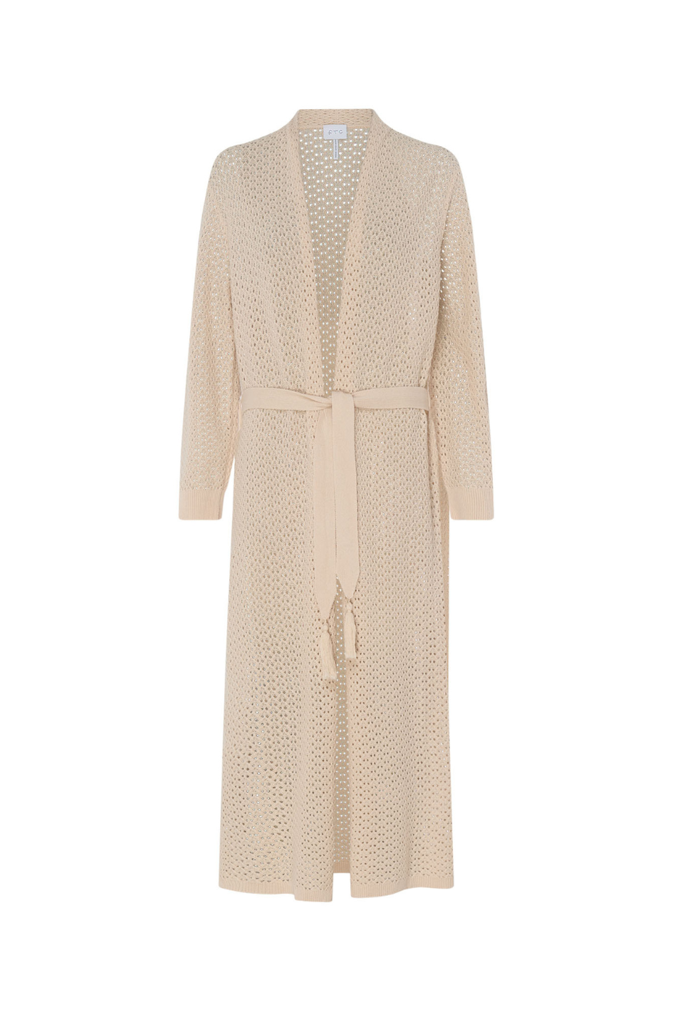 Open-Knit Cardigan with Belt