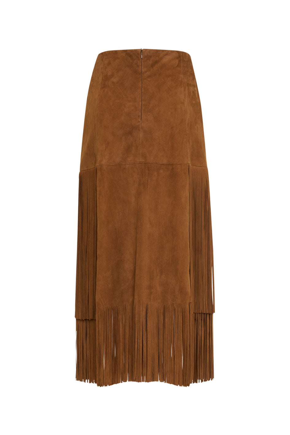 Fringed Suede Skirt