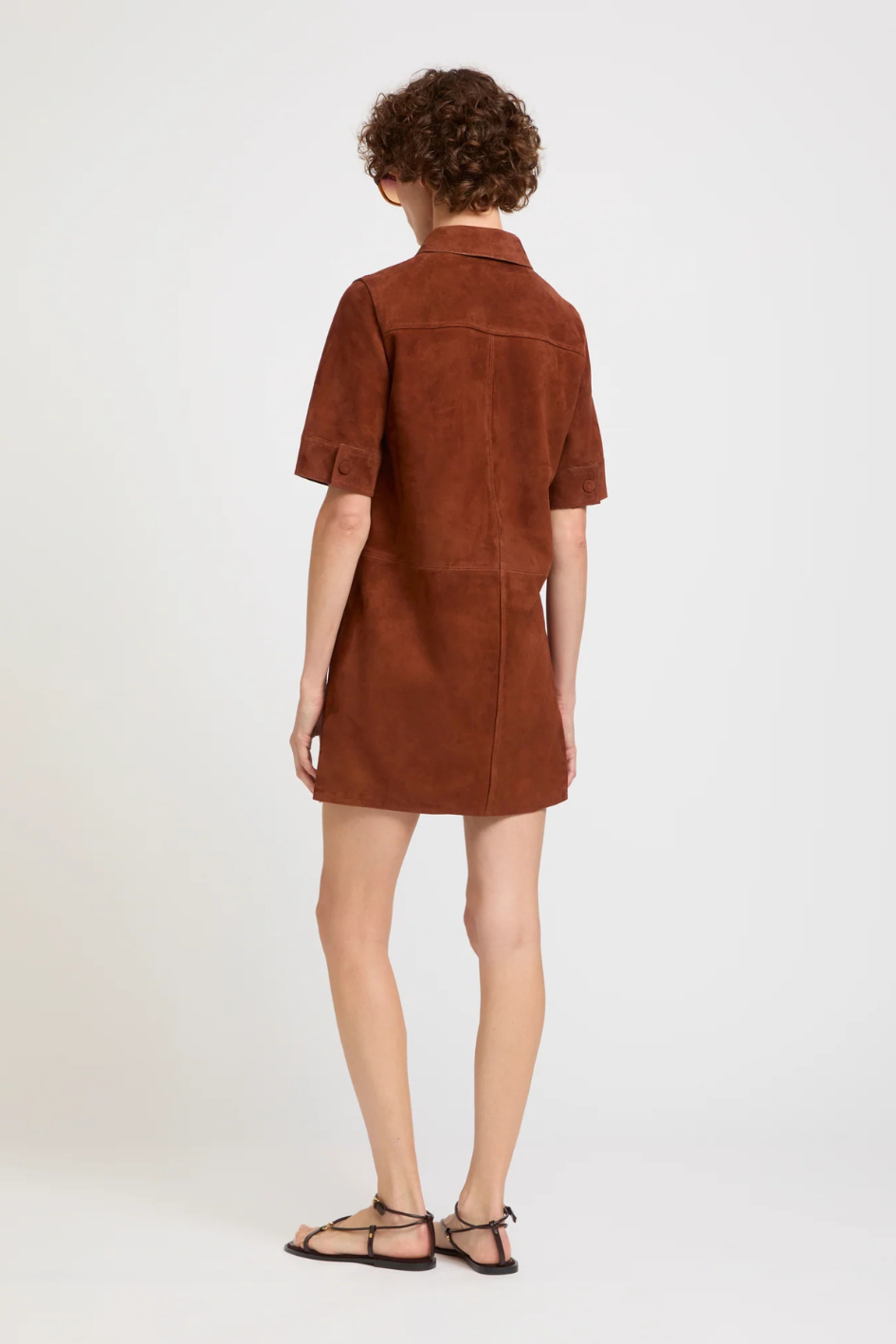 Mini Leather Dress with short Sleeves