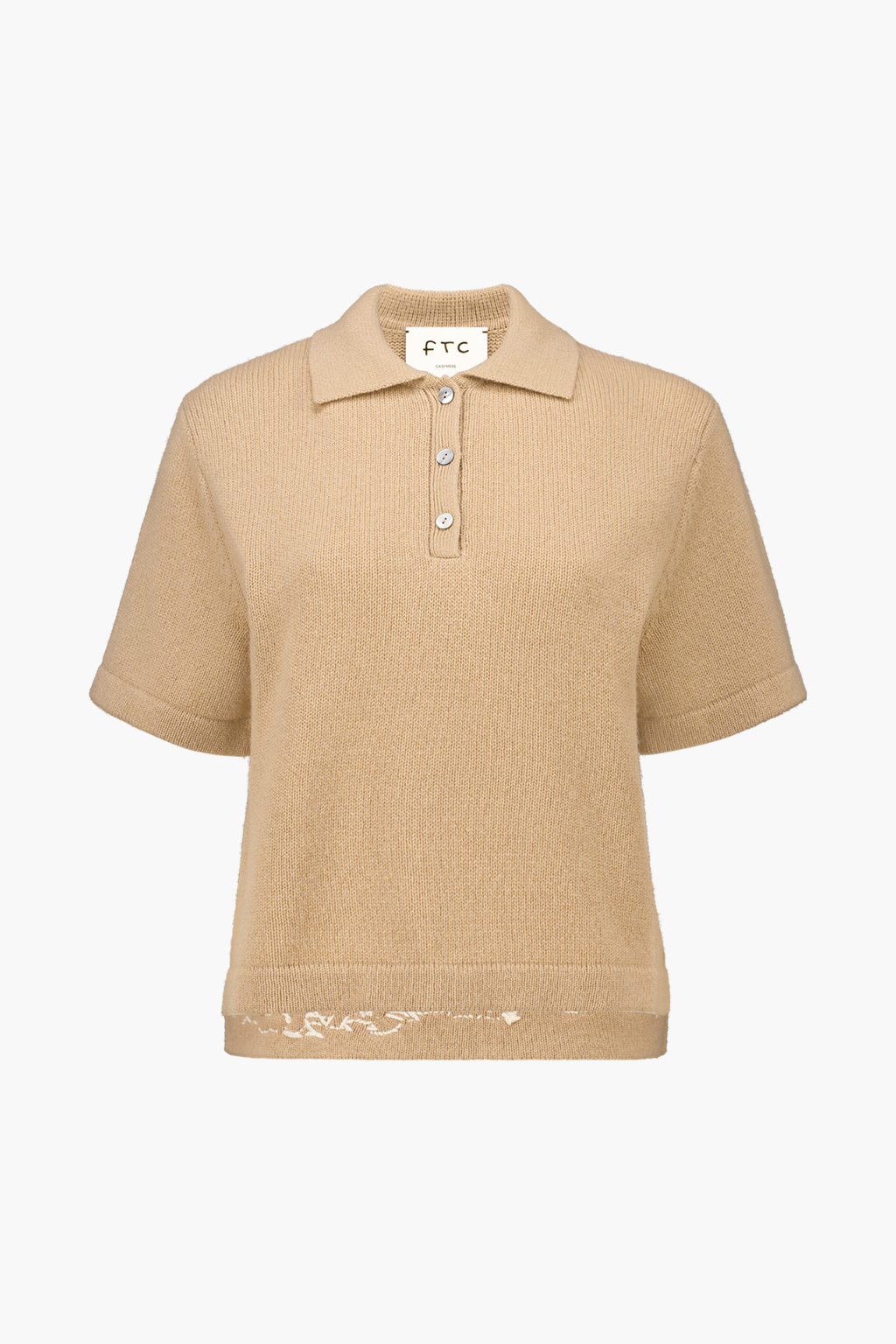 Short-Sleeve Knit Polo with Palm Detail