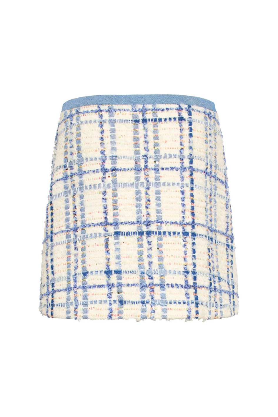 Mini Skirt with Check Pattern and Pocket Details