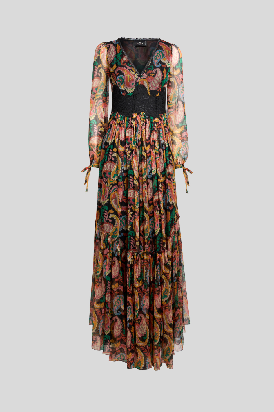 Maxi Dress with Lace Bodice