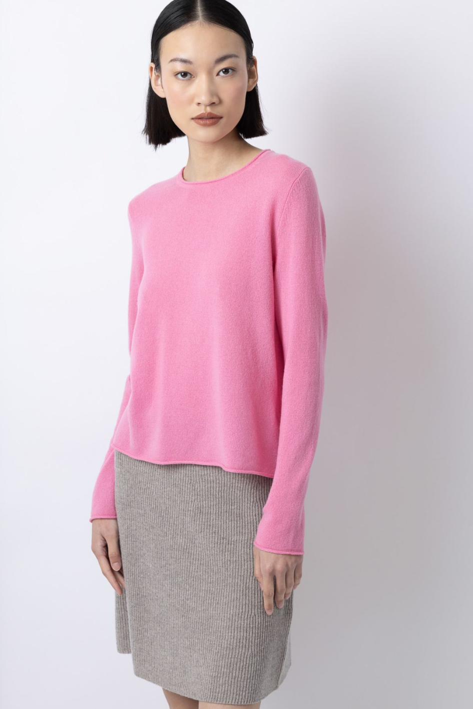 Ribbed Cashmere Mini Skirt